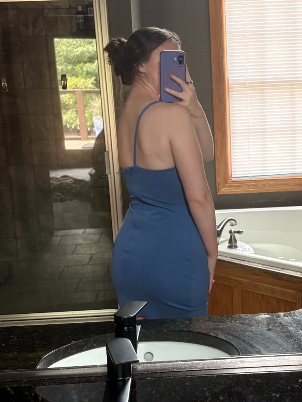 Lovers + Friends Blue Asymmetrical Mini Dress - Picture 2 of 5